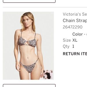 VS Chain Strap Cutout Bikini Top